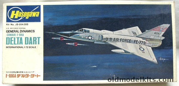 Hasegawa 1/72 Convair F-106A Delta Dart - 95th FIS 'Mr Bones' or 94th FIS 'Hat in the Ring', JS054-300 plastic model kit